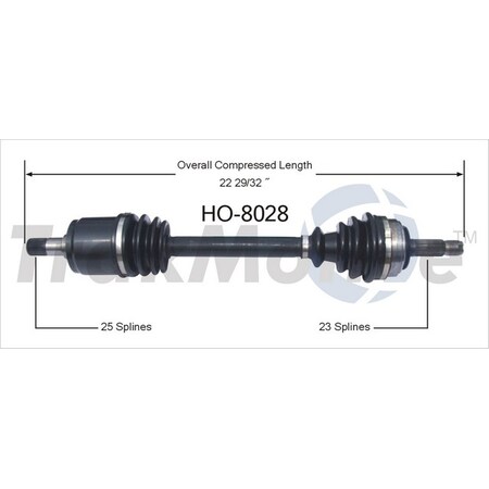 Surtrack Axle Cv Axle Shaft, Ho-8028 HO-8028
